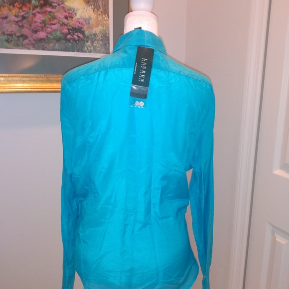 Lauren/Ralph Lauren cotton & silk blouse - Picture 3 of 4